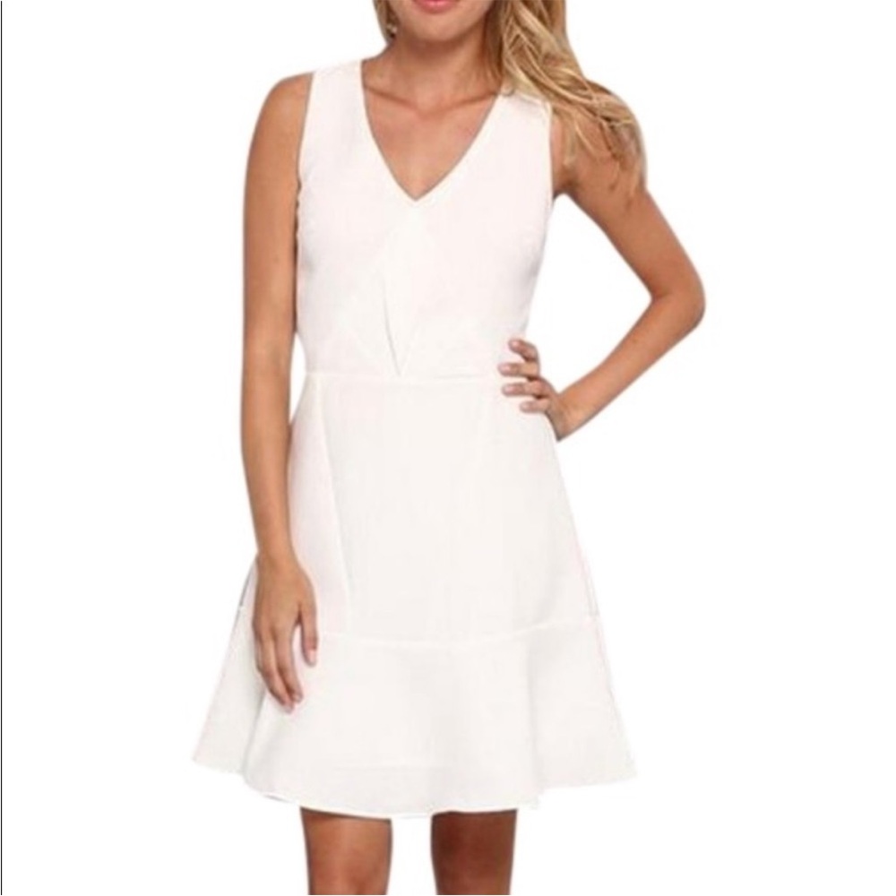 ARYN K Dress Anthropologie Size LP White Tailored Look EUC